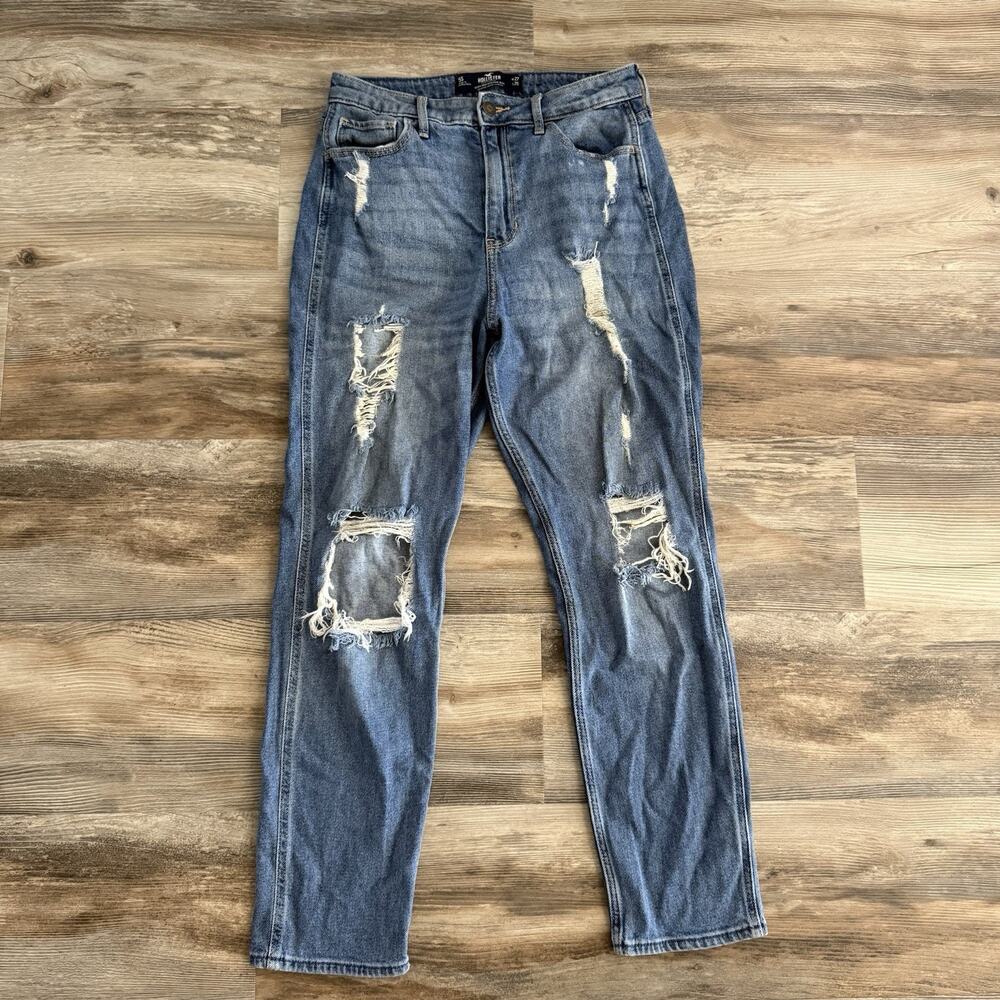 Hollister Ultra High Rise Mom Jeans Women’s 5S W27 L25 Distressed Ripped